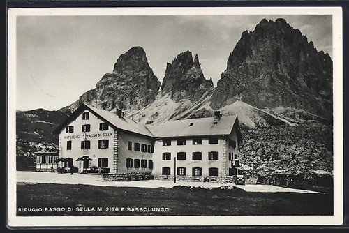 Cartolina rifugio passo - cartolina,