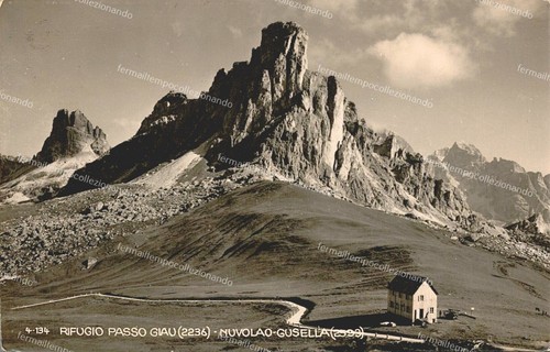 Df636 cartolina rifugio passo - cartolina,
