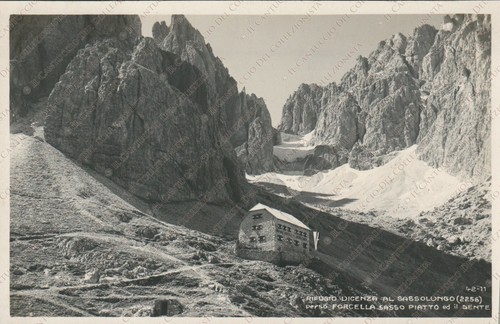 1932 sassolungo rifugio - sassolungo,